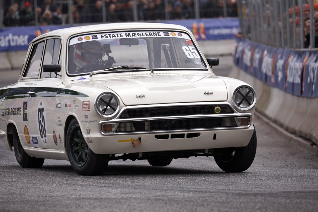 Prinsen i sin Ford Lotus Cortina under racefestivalen i 2016
(Foto: Classic Race Aarhus)